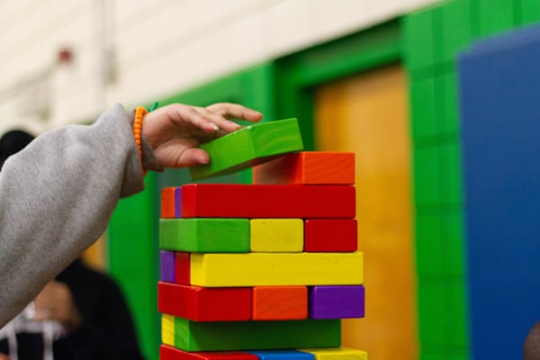 stack of colorful toy blocks