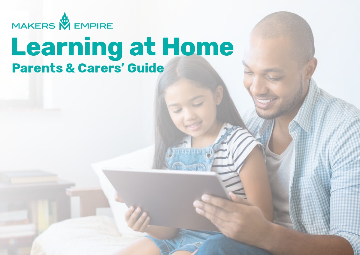 Father and daughter using a tablet device together at home