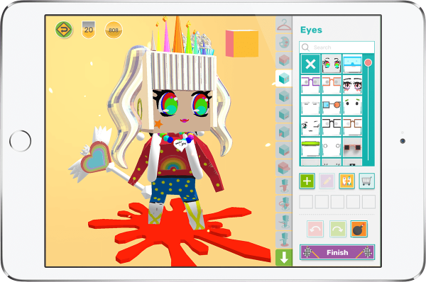 iPad with cute 3D design avatar